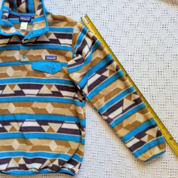 Patagonia Women’s Synchilla Aztec Snap T Fleece Pullover Hiking Jacket Size M - Picture 6 of 6